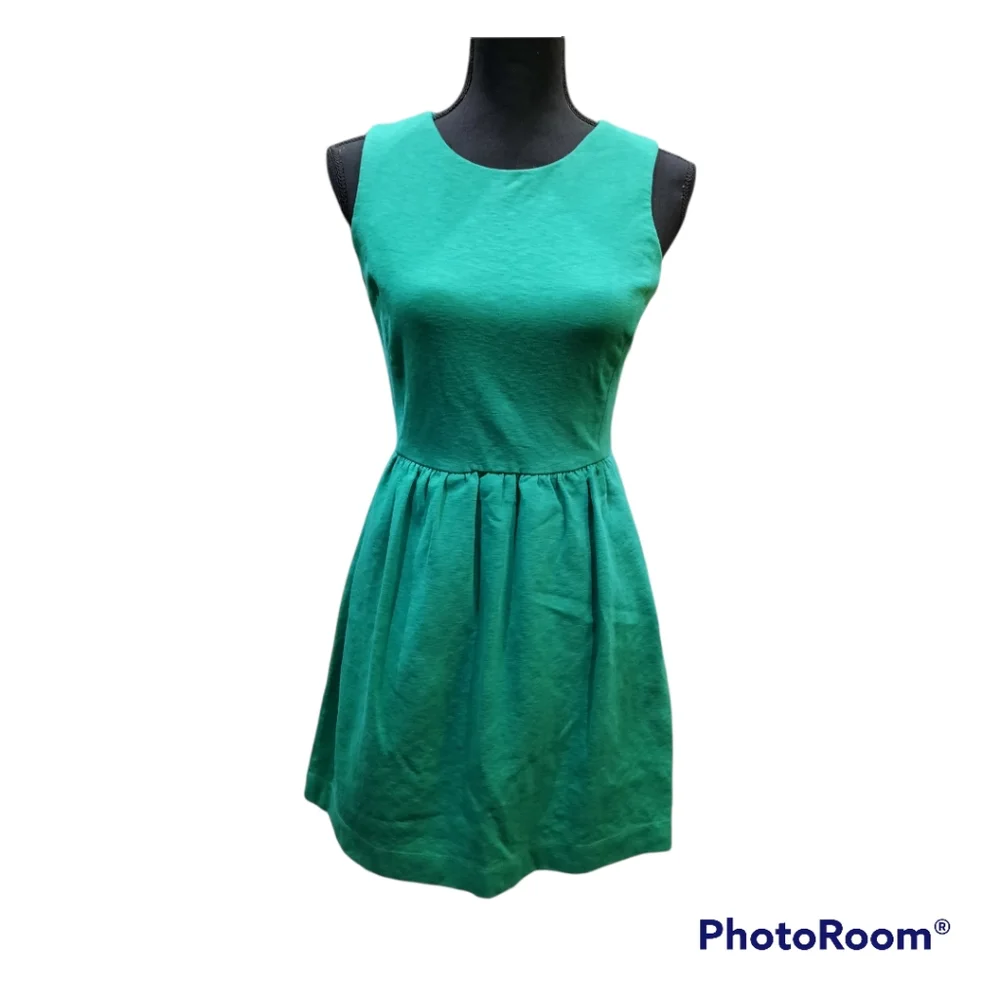 J. Crew sleeveless xs green mini dress - Picture 1 of 6